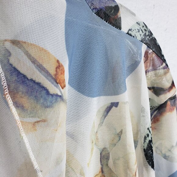 NWOT KOZAN Melanie Jacket Cardigan in Jupiter Mesh Lightweight Lagenlook size XL - Picture 5 of 12